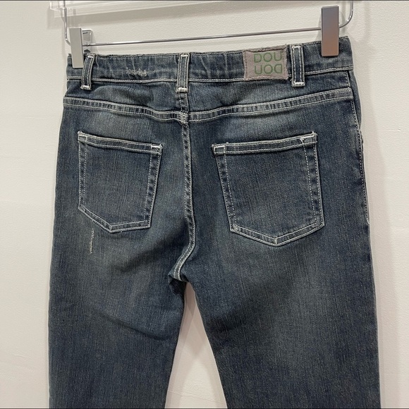 Duo Duo Piastrina Straight Leg Denim Distressed Jeans Size 14 Made In Italy - Picture 3 of 7